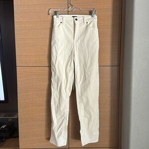 Talbots straight leg ivory pants